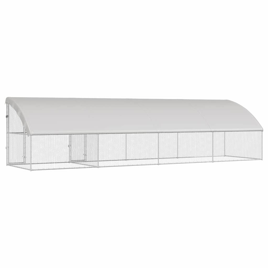 Chicken Cage 4 pcs Silver 800 x 200 x 200 cm Galvanised Steel