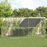 Chicken Cage 2 pcs Silver 400 x 200 x 200 cm Steel and PE