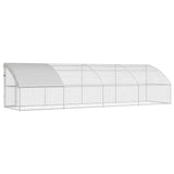 Chicken Cage 4 pcs Silver 800 x 200 x 200 cm Steel and PE