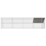 Chicken Cage 4 pcs Silver 800 x 200 x 200 cm Steel and PE - Top-Down View