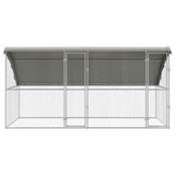 Dog Kennel 2 pcs Silver 4 x 2 x 2 m Galvanised steel