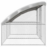 Dog Kennel 2 pcs Silver 4 x 2 x 2 m Galvanised steel - 45-Degree Angle