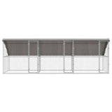 Dog Kennel 3 pcs Silver 6 x 2 x 2 m Galvanised steel
