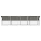 Dog Kennel 4 pcs Silver 8 x 2 x 2 m Galvanised steel