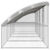 Dog Kennel 4 pcs Silver 8 x 2 x 2 m Galvanised steel