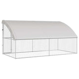 Dog Kennel 2 pcs Silver 4 x 2 x 2 m Galvanised steel