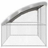 Dog Kennel 2 pcs Silver 4 x 2 x 2 m Galvanised steel - 45-Degree Angle