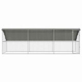 Dog Kennel 3 pcs Silver 6 x 2 x 2 m Galvanised steel - Top-Down View