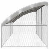 Dog Kennel 3 pcs Silver 6 x 2 x 2 m Galvanised steel - 45-Degree Angle