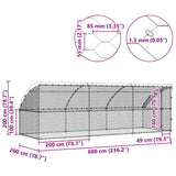 Dog Kennel 3 pcs Silver 6 x 2 x 2 m Galvanised steel
