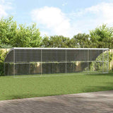Dog Kennel 4 pcs Silver 8 x 2 x 2 m Galvanised steel