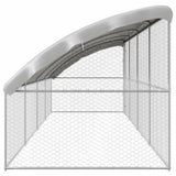 Dog Kennel 4 pcs Silver 8 x 2 x 2 m Galvanised steel - 45-Degree Angle