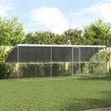 Dog Kennel 3 pcs Silver 6 x 2 x 2 m Galvanised steel