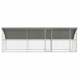 Dog Kennel 3 pcs Silver 6 x 2 x 2 m Galvanised steel - Top-Down View