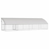 Dog Kennel 4 pcs Silver 8 x 2 x 2 m Galvanised steel