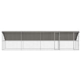Dog Kennel 4 pcs Silver 8 x 2 x 2 m Galvanised steel