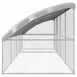 Dog Kennel 4 pcs Silver 8 x 2 x 2 m Galvanised steel - 45-Degree Angle