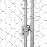 Dog Kennel 2 pcs Silver 4 x 2 x 2 m Galvanised steel - Low Angle