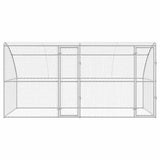 Dog Kennel 2 pcs Silver 4 x 2 x 2 m Galvanised steel