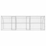 Dog Kennel 3 pcs Silver 6 x 2 x 2 m Galvanised steel