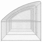 Dog Kennel 3 pcs Silver 6 x 2 x 2 m Galvanised steel - 45-Degree Angle