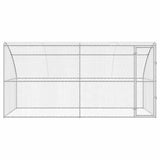 Dog Kennel 2 pcs Silver 4 x 2 x 2 m Galvanised steel - Top-Down View