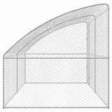 Dog Kennel 2 pcs Silver 4 x 2 x 2 m Galvanised steel - 45-Degree Angle