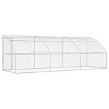 Dog Kennel 3 pcs Silver 6 x 2 x 2 m Galvanised steel - Rear View
