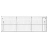 Dog Kennel 3 pcs Silver 6 x 2 x 2 m Galvanised steel - Top-Down View