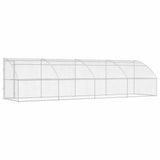 Dog Kennel 4 pcs Silver 8 x 2 x 2 m Galvanised steel - Rear View