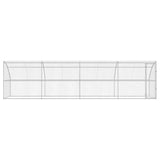 Dog Kennel 4 pcs Silver 8 x 2 x 2 m Galvanised steel - Top-Down View