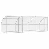 Dog Kennel 3 pcs Silver 6 x 2 x 2 m Galvanised steel - Front View