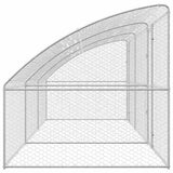 Dog Kennel 3 pcs Silver 6 x 2 x 2 m Galvanised steel - 45-Degree Angle