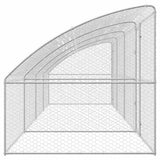 Dog Kennel 4 pcs Silver 8 x 2 x 2 m Galvanised steel - 45-Degree Angle