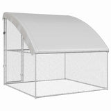 Chicken Cage Silver 2 x 2 x 2 m Galvanised Steel - Rear View