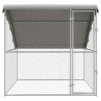 Dog Kennel Silver 2 x 2 x 2 m Galvanised steel