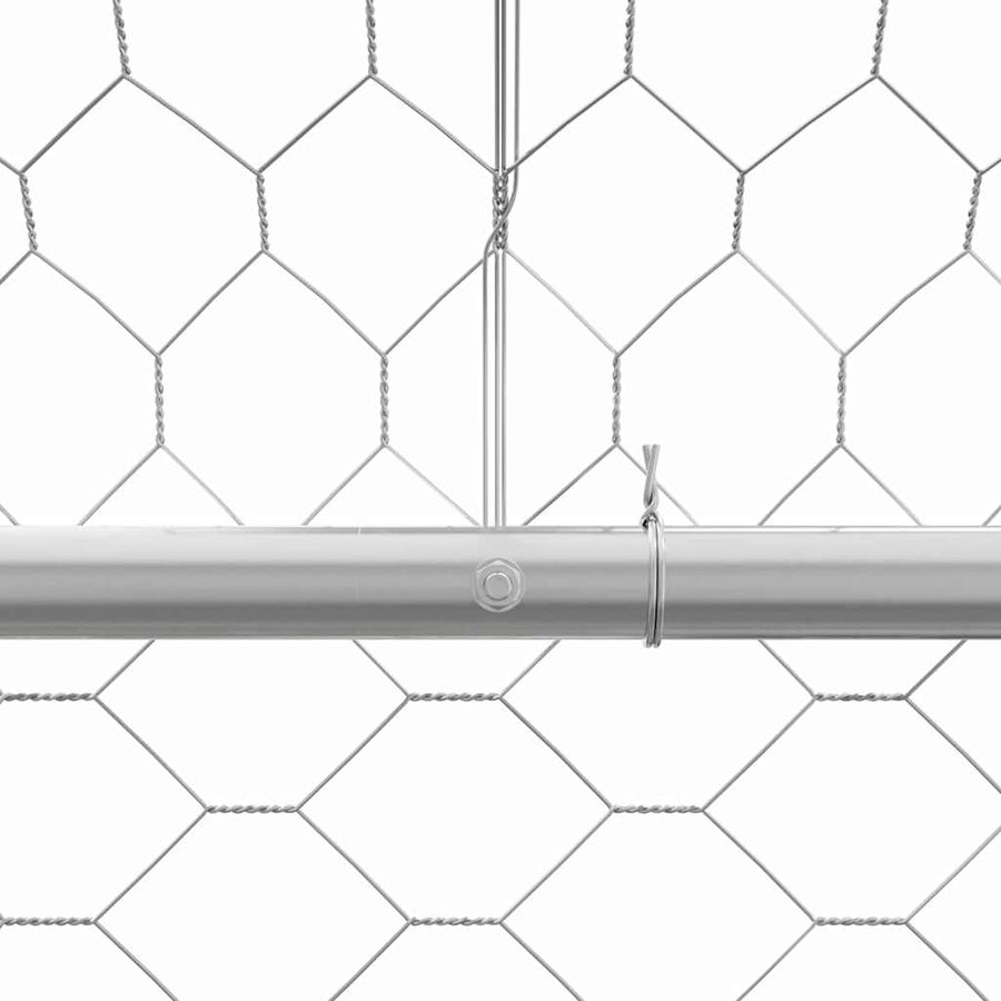 Dog Kennel Silver 2 x 2 x 2 m Galvanised steel