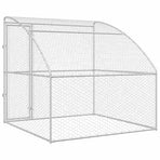 Dog Kennel Silver 2 x 2 x 2 m Galvanised steel