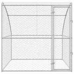 Dog Kennel Silver 2 x 2 x 2 m Galvanised steel