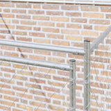 Dog Cage Silver 200 x 200 x 200 cm Galvanised Steel - Side View
