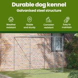 Dog Cage Silver 200 x 200 x 200 cm Galvanised Steel