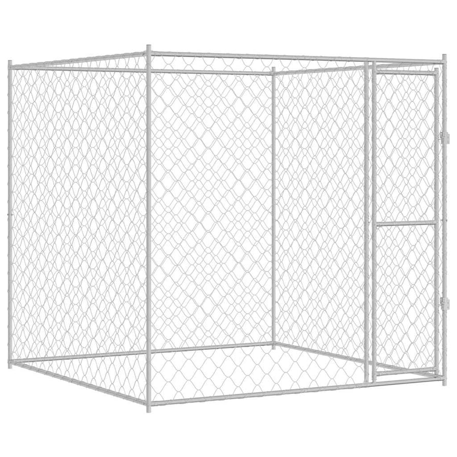 Dog Cage Silver 200 x 200 x 200 cm Galvanised Steel