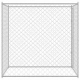 Dog Cage Silver 200 x 200 x 200 cm Galvanised Steel - 45-Degree Angle