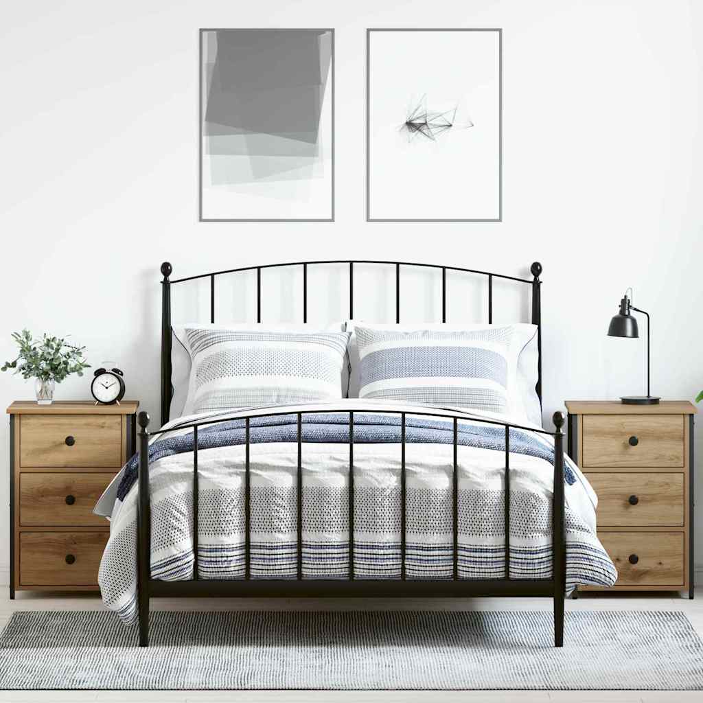 Bedside Cabinet with Drawer Brown Solid Reclaimed Wood