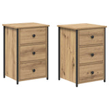 Bedside Cabinet 2 pcs Brown 40 x 36 x 60 cm