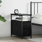 Bedside Cabinet Black oak 30 x 60 x 60 cm Engineered wood