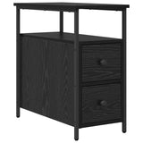 Bedside Cabinet Black oak 30 x 60 x 60 cm Engineered wood - Front View