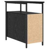 Bedside Cabinet Black oak 30 x 60 x 60 cm Engineered wood - Low Angle