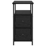Bedside Cabinet Black oak 30 x 60 x 60 cm Engineered wood