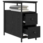 Bedside Cabinet 2 pcs Black oak 30 x 60 x 60 cm Engineered wood